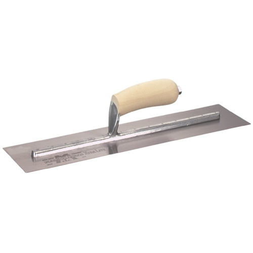 MarshallTown MXS82 15344 - 18 X 4 3/4 Finishing Trowel Curved Wood Handle