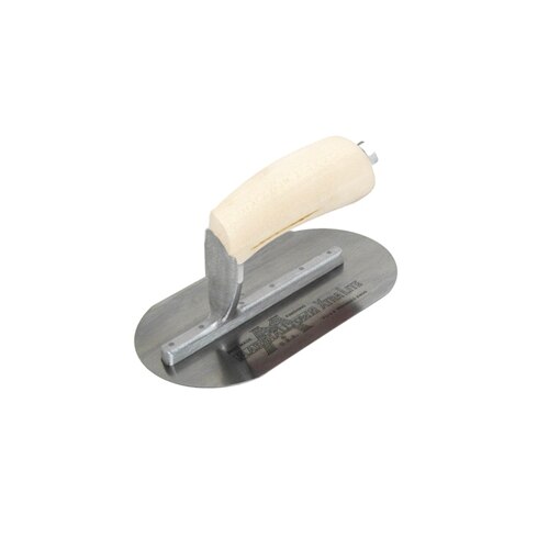 MarshallTown MXS754FR 14249 - 7 1/2 X 4 Fully Rounded Wall Form Trowel-Wood Handle