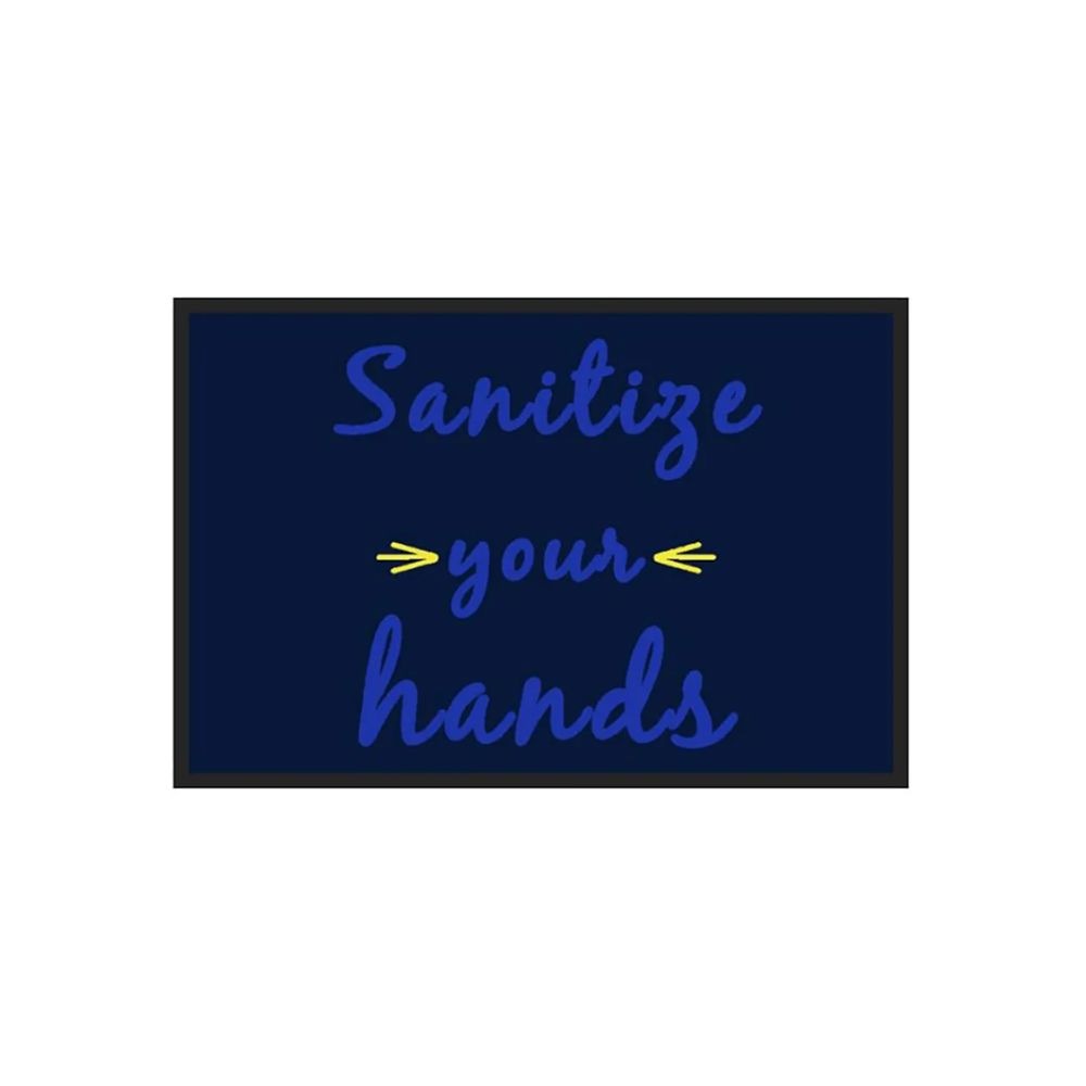 M+A Matting 3017629-825123140 Message Mat - Sanitize Your Hands 2'x3'