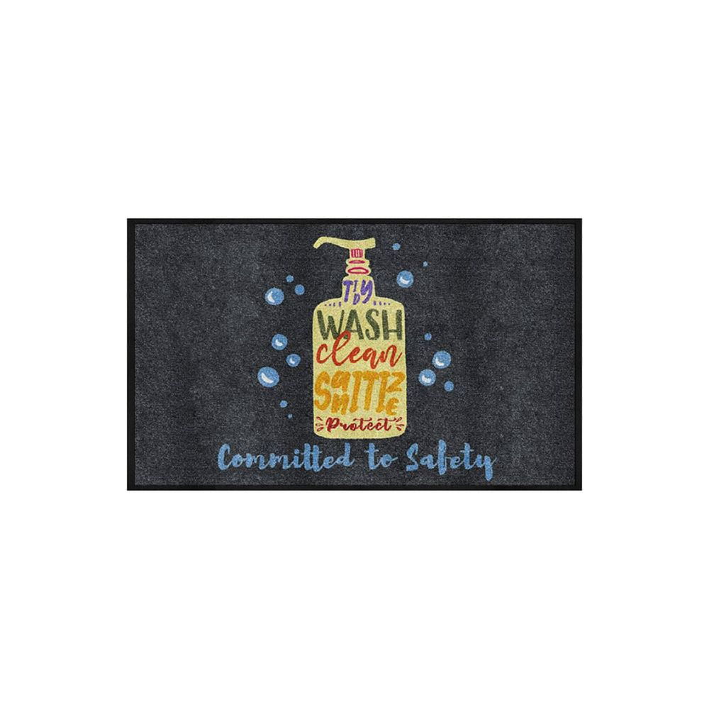 M+A Matting 3024239-825135140 Message Mat - Committed to Safety 3'x5' horizontal