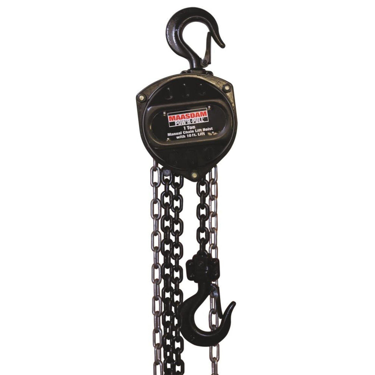 Maasdam 48510 1 Ton Manual Chain Lift Hoist w/10 ft. Lift