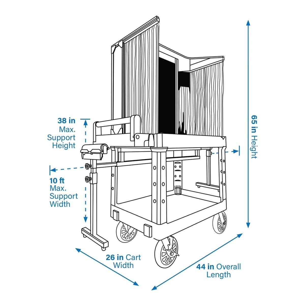 Magnum Tool CART4426-APP-CT Safe-Cut Mobile Cutting Station for Steel Stud and Conduit Cutting - 2