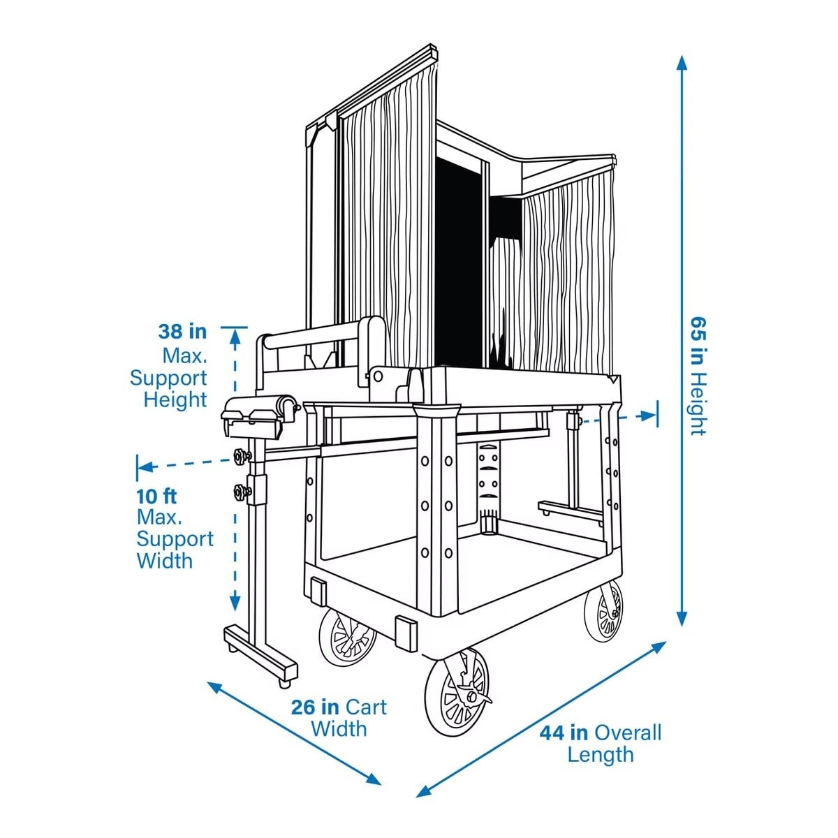 Magnum Tool CART4426-APP-CT Safe-Cut Mobile Cutting Station for Steel Stud and Conduit Cutting - 2