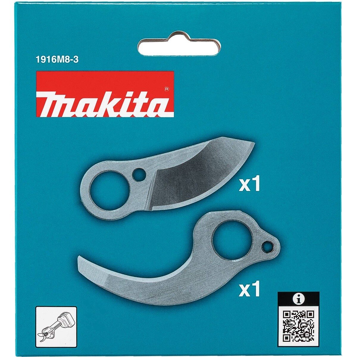 Makita 1916M8-3 Replacement Upper and Lower Shear Blade Set for XPU01 Pruning Shear - 3