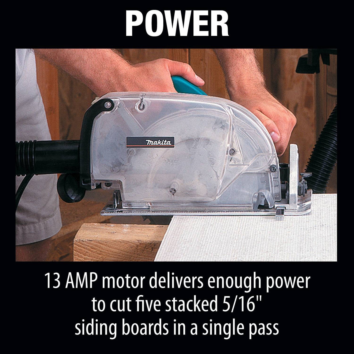 Makita 5057KB 7-1/4" Circular Saw, 13 AMP, dust collector, for Fiber-Cement - 11