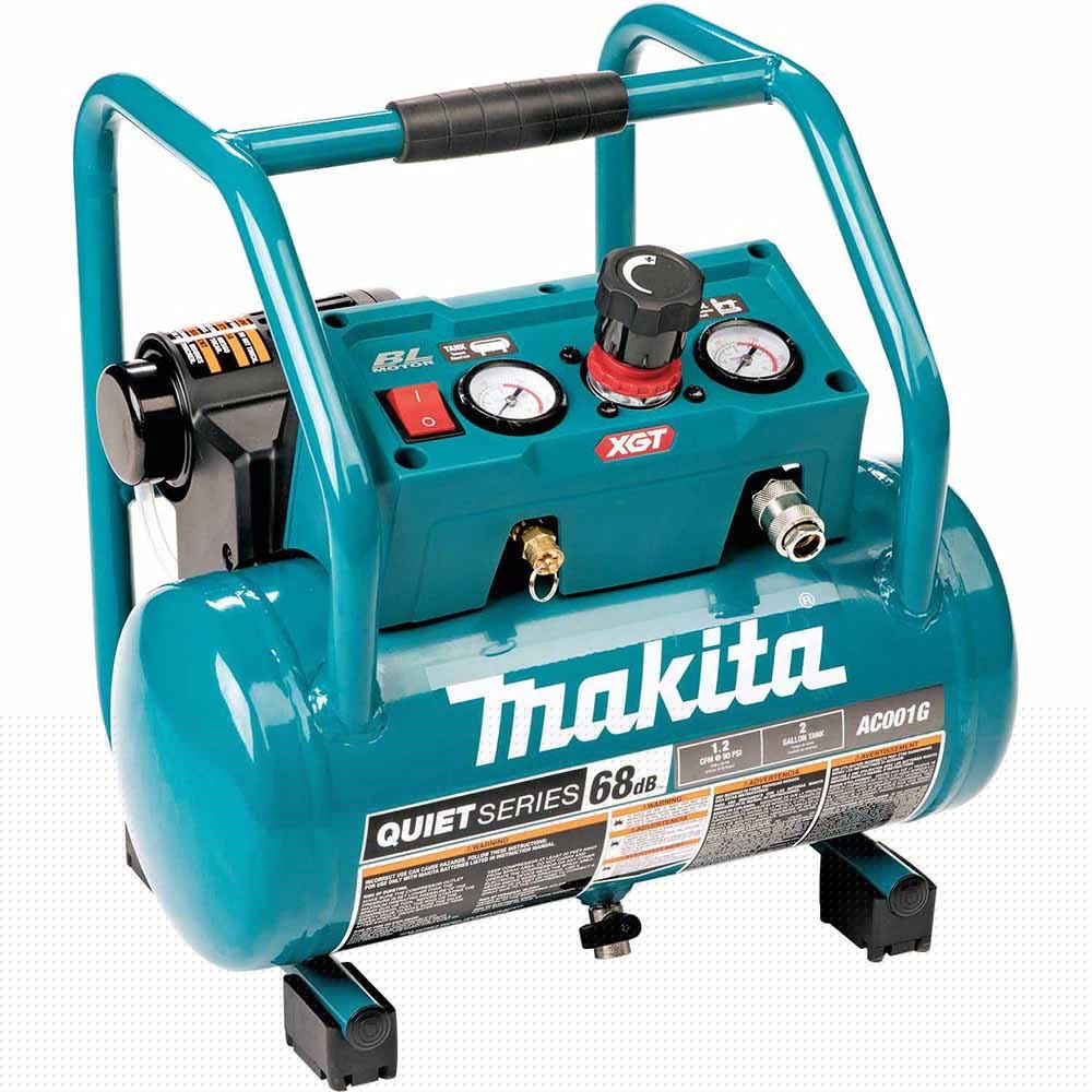 Makita AC001GZ 40V max XGT Brushless Cordless 2 Gallon Quiet Series Compressor, Tool Only