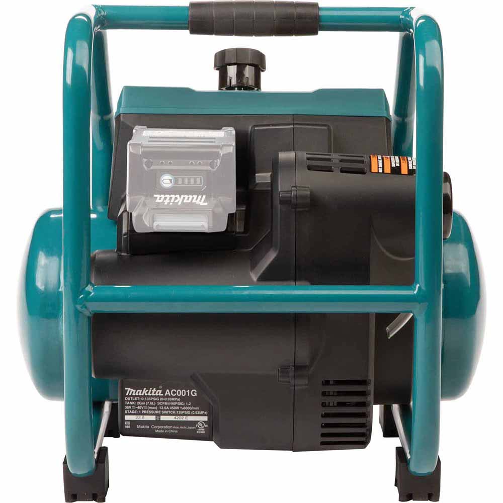 Makita AC001GZ 40V max XGT Brushless Cordless 2 Gallon Quiet Series Compressor, Tool Only - 5