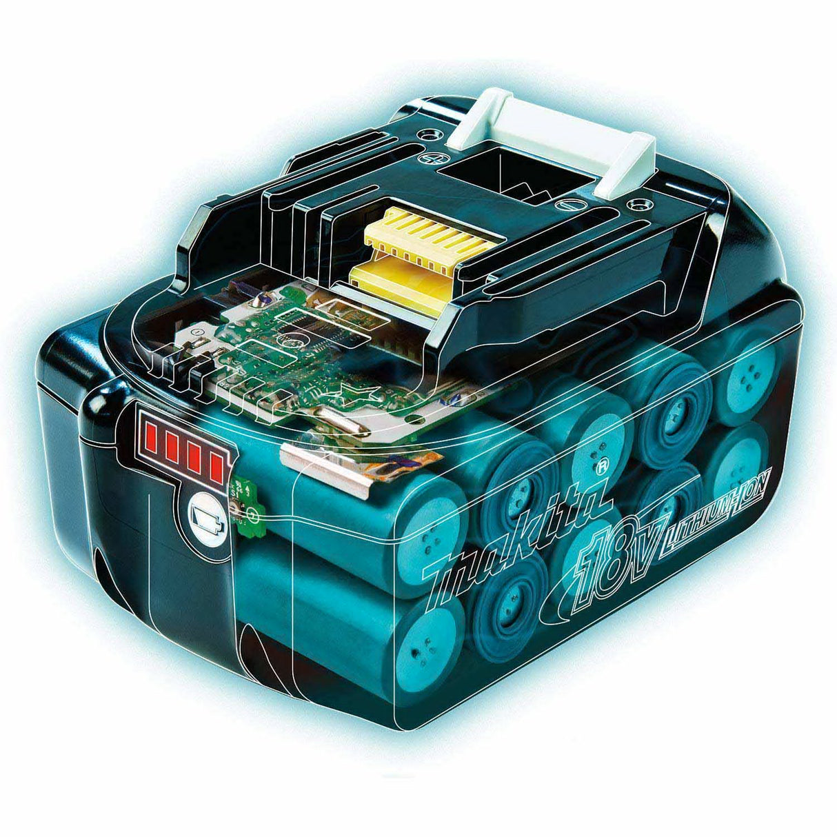 Makita BL1850BDC2X1 18V LXT Lithium-Ion Battery and Rapid Optimum Charger Starter Pack, 2ea. BL1850B, DC18RC, (5.0Ah) - 13