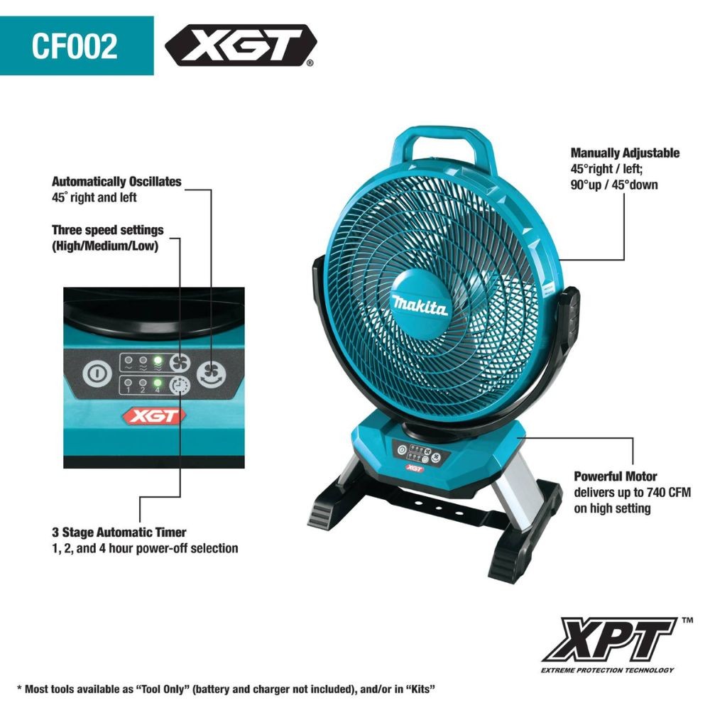 Makita CF002GZ 40V max XGT Cordless 13" Fan (Tool Only) - 2
