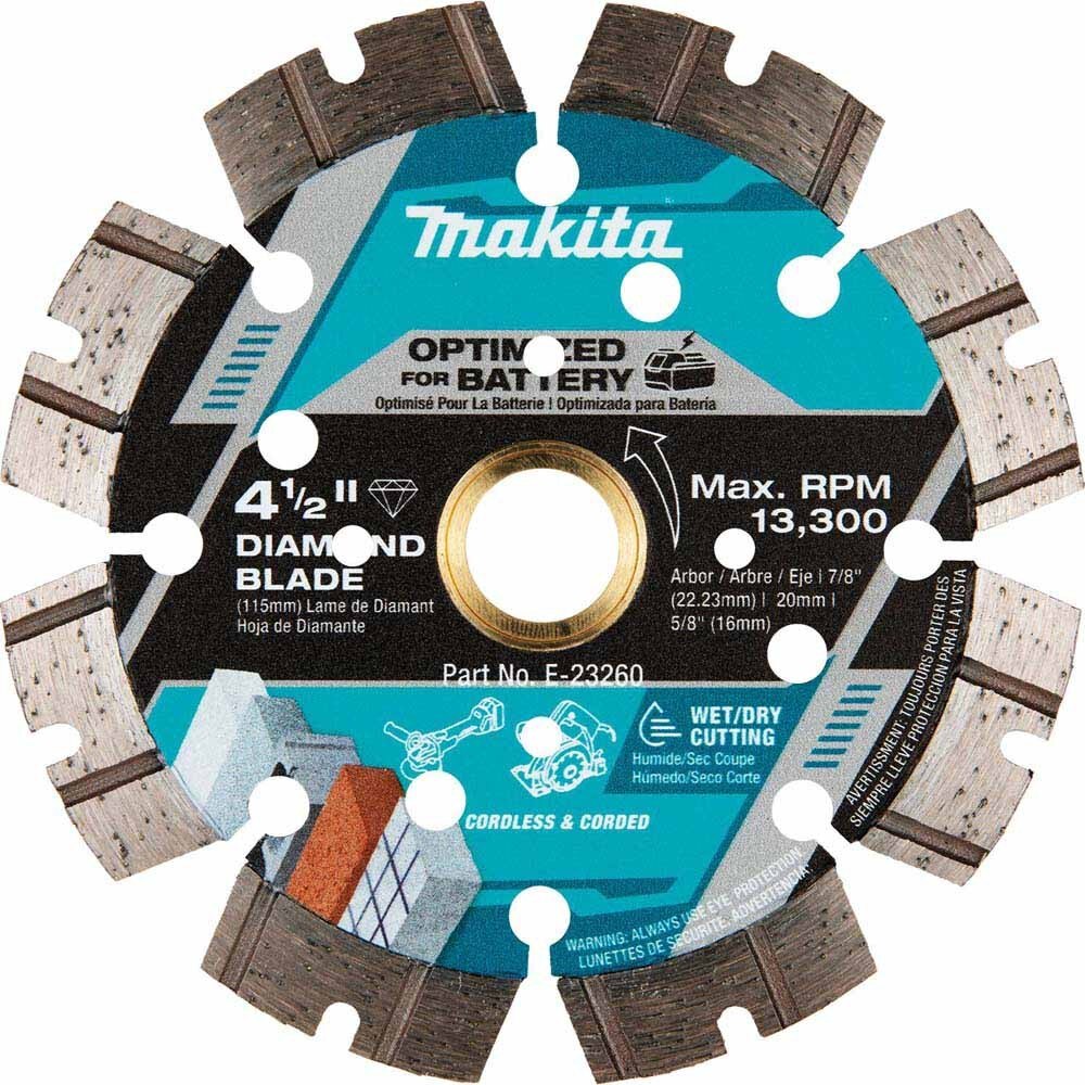 Makita E-23260 4-1/2" Segmented General Purpose Thin Kerf Diamond Blade