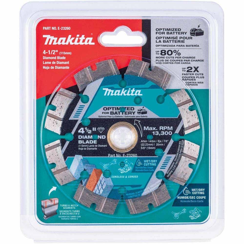 Makita E-23260 4-1/2" Segmented General Purpose Thin Kerf Diamond Blade - 2