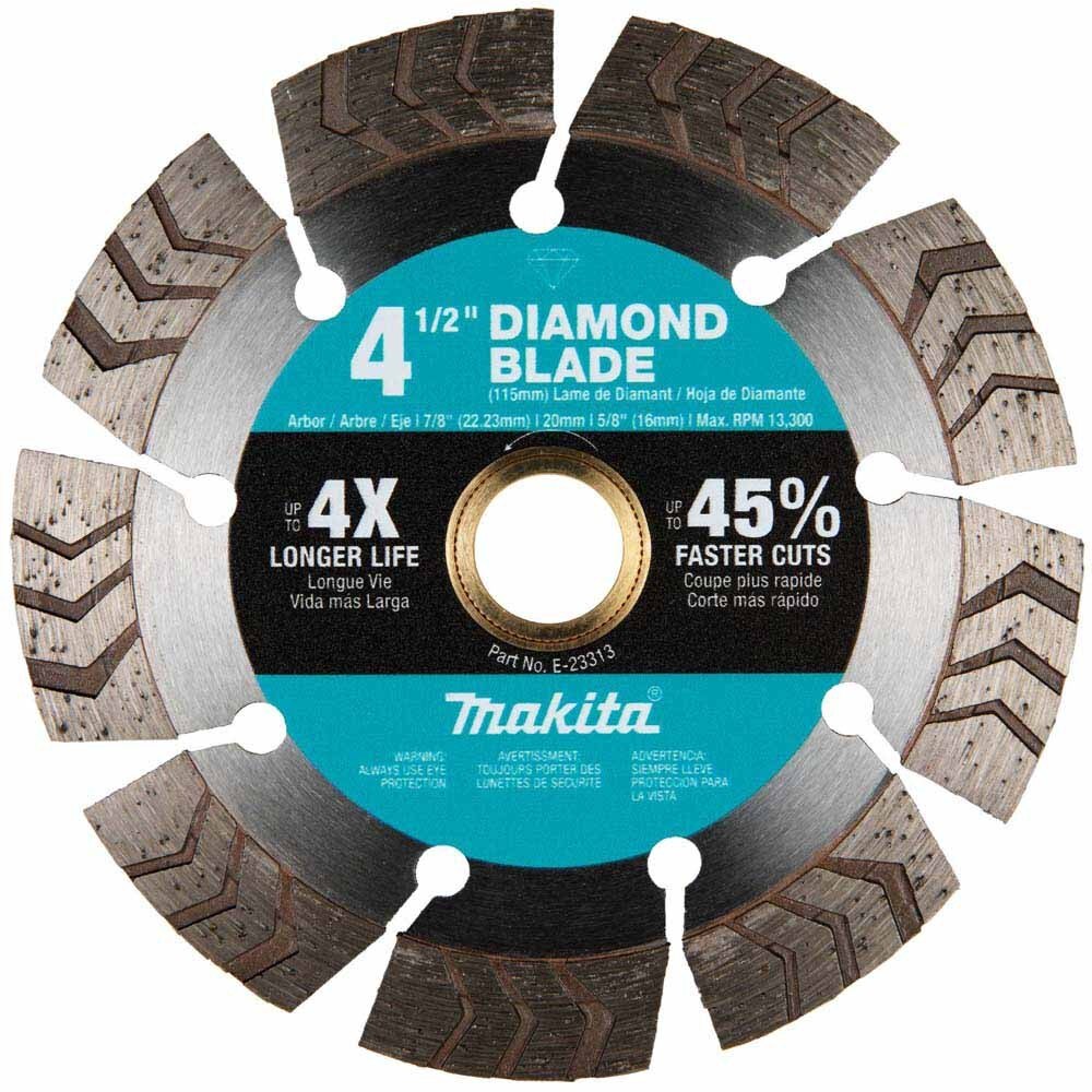 Makita E-23313 4-1/2" Segmented Turbo General Purpose Diamond Blade