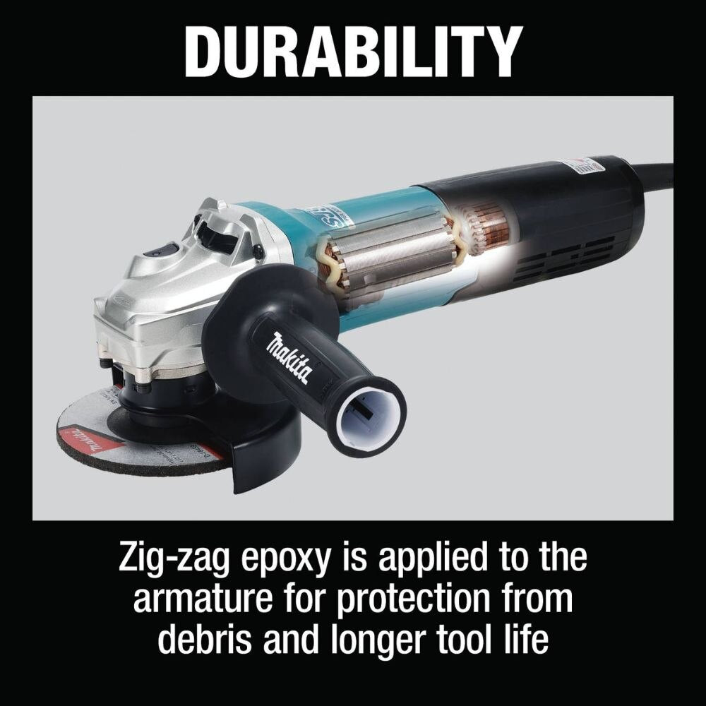 Makita GA4591 4-1/2" SJS II High-Power Angle Grinder w/Brake - 3