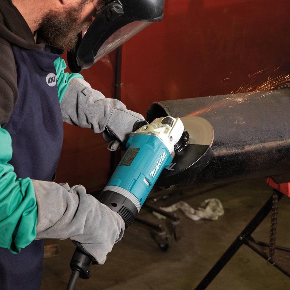 Makita GA9080 9" Angle Grinder, with Rotatable Handle, and Lock-On Switch - 9