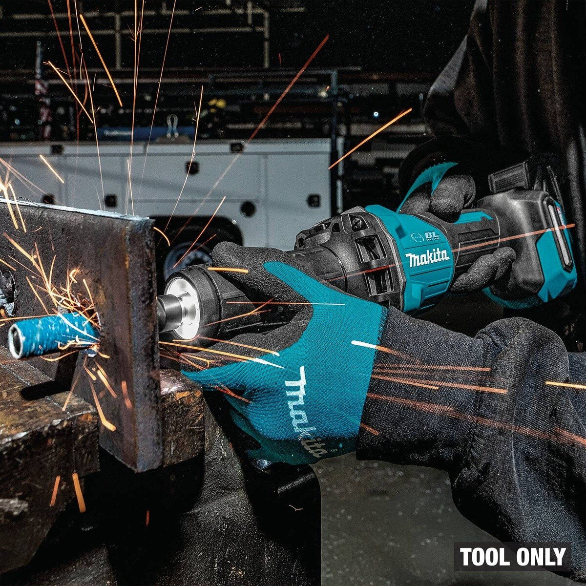 Makita GDG01Z 40V max XGT Cordless 1/4" Slide Switch Die Grinder Variable Speed with Electric Brake Tool Only - 11