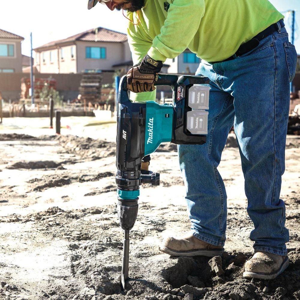 Makita GMH02Z 80V max (40V max X2) XGT Brushless 28 lb. AVT Demolition Hammer, accepts SDS-MAX bits, AWS Capable (Tool Only) - 16