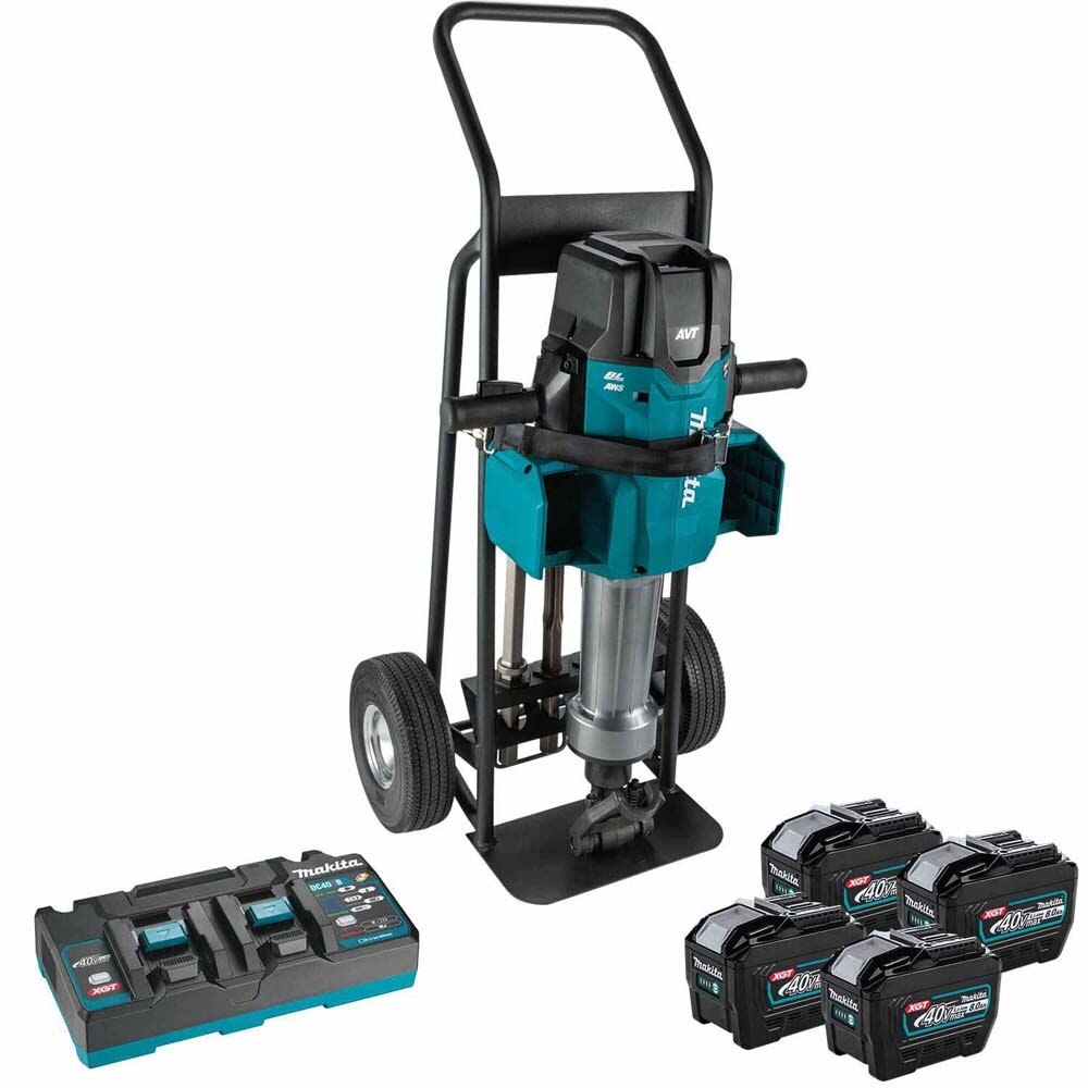 Makita GMH04PL4X 80V max XGT Brushless 70 lb. 1-1/8" Hex AVT Breaker Hammer Kit w/ 4 Batt (8.0Ah)