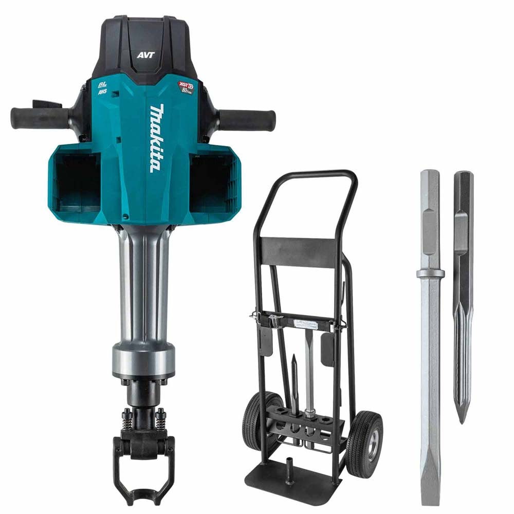 Makita GMH04PL4X 80V max XGT Brushless 70 lb. 1-1/8" Hex AVT Breaker Hammer Kit w/ 4 Batt (8.0Ah) - 12