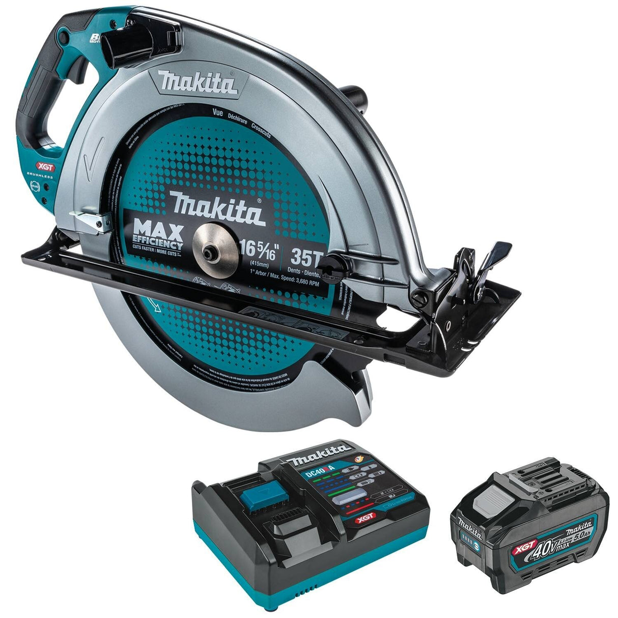 Makita GSH06T1 40V max XGT Brushless Cordless 16-5/16" Circular Saw Kit, with 5.0Ah Battery - 2