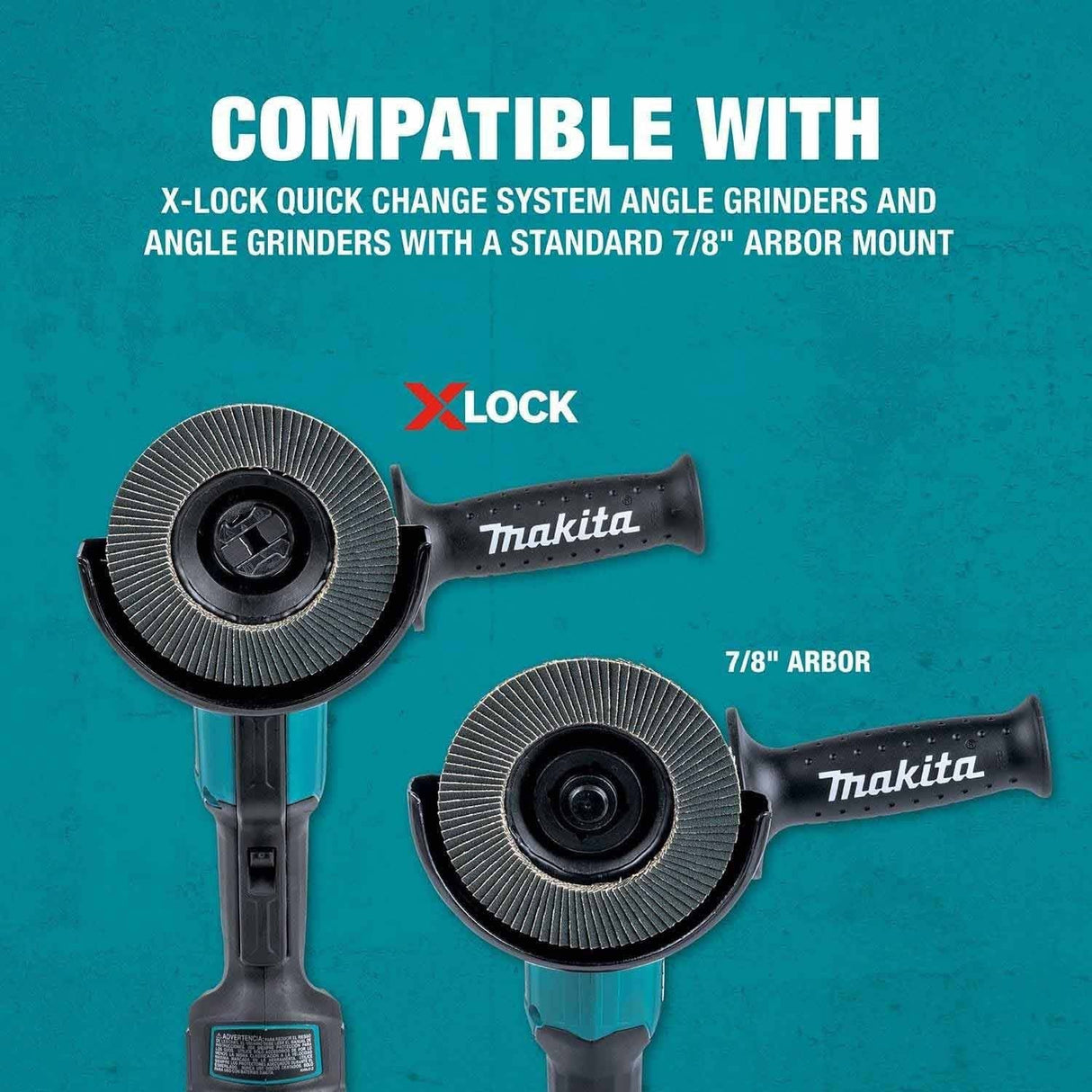 Makita T-03894-3 X-LOCK 4-1/2 Inch Type 29 Angled Flap Disc, 40 Grit for Metal and Stainless Steel (3 Pack) - 5