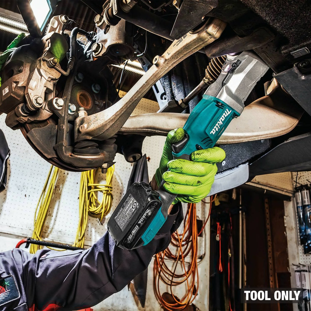 Makita XLT03Z 18V LXT Brushless High Torque 3/8" Sq. Drive Angle Impact Wrench with Friction Ring Tool Only - 10