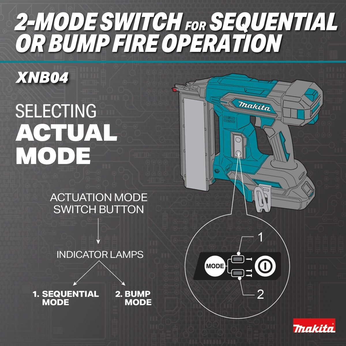 Makita XNB04Z 18V LXT Brushless Cordless 18 Gauge Brad Nailer, Tool Only - 5