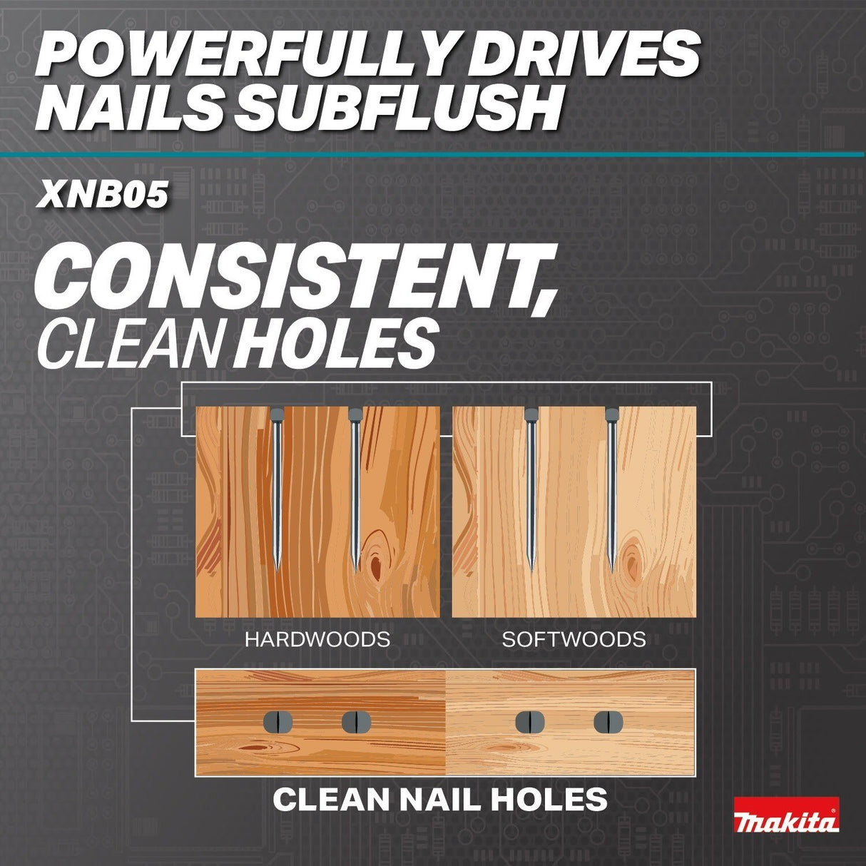 Makita XNB05Z 18V LXT Brushless Cordless 2-1/2" 16 Gauge Straight Finish Nailer, Tool Only - 7