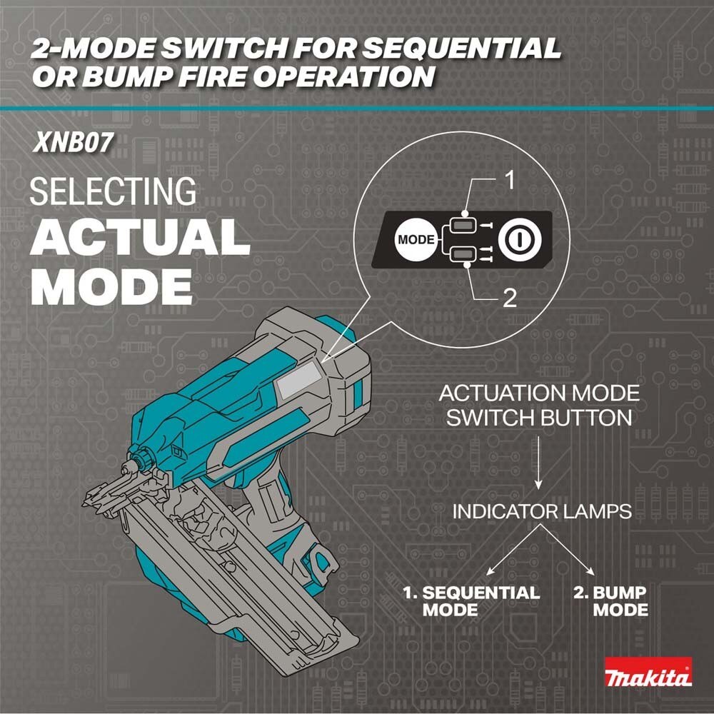 Makita XNB07Z 30 Degree Clipped Head 3-1/2 in. Framing Nailer, Tool Only (Bare Tool) - 8