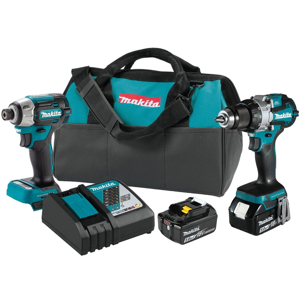 Makita XT299T 18V LXT Brushless 2-Piece Combo Kit with Hammer Drill and Impact Driver