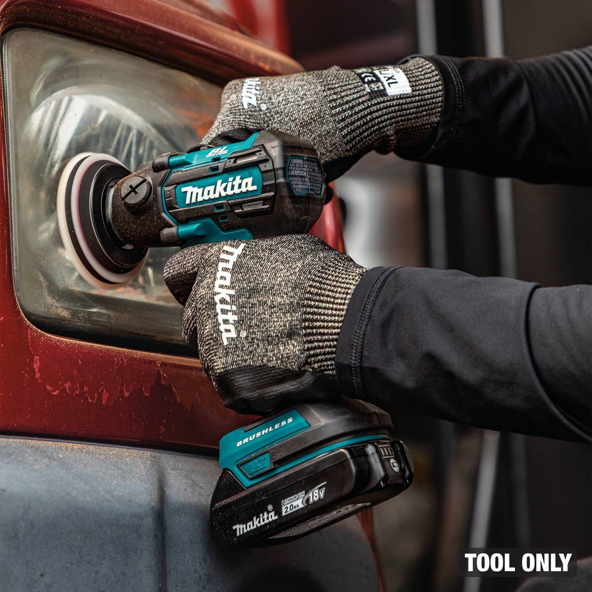 Makita XVP01Z 18V LXT Lithium?Ion Brushless Cordless 3" Polisher / 2" Sander, Tool Only - 18