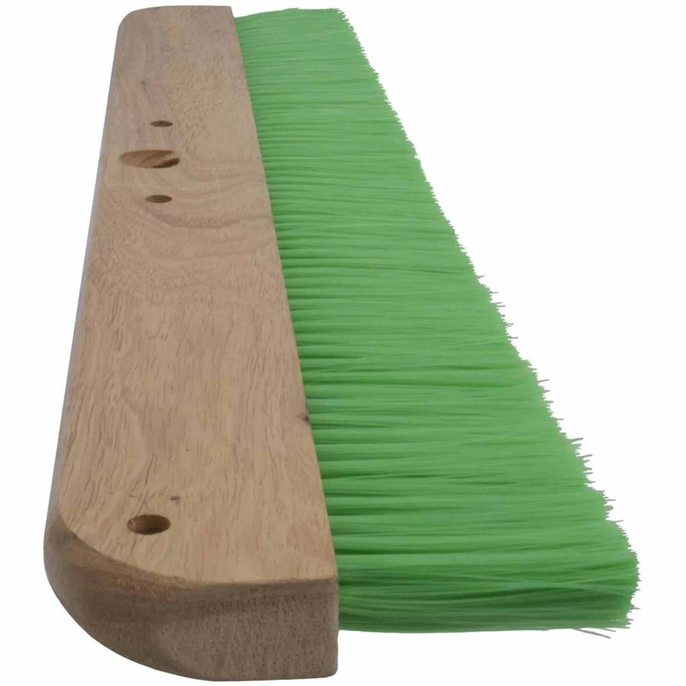 MarshallTown 6560 24" Green Nylon Wood Backed Concrete Broom for Light Texture Finish - 4