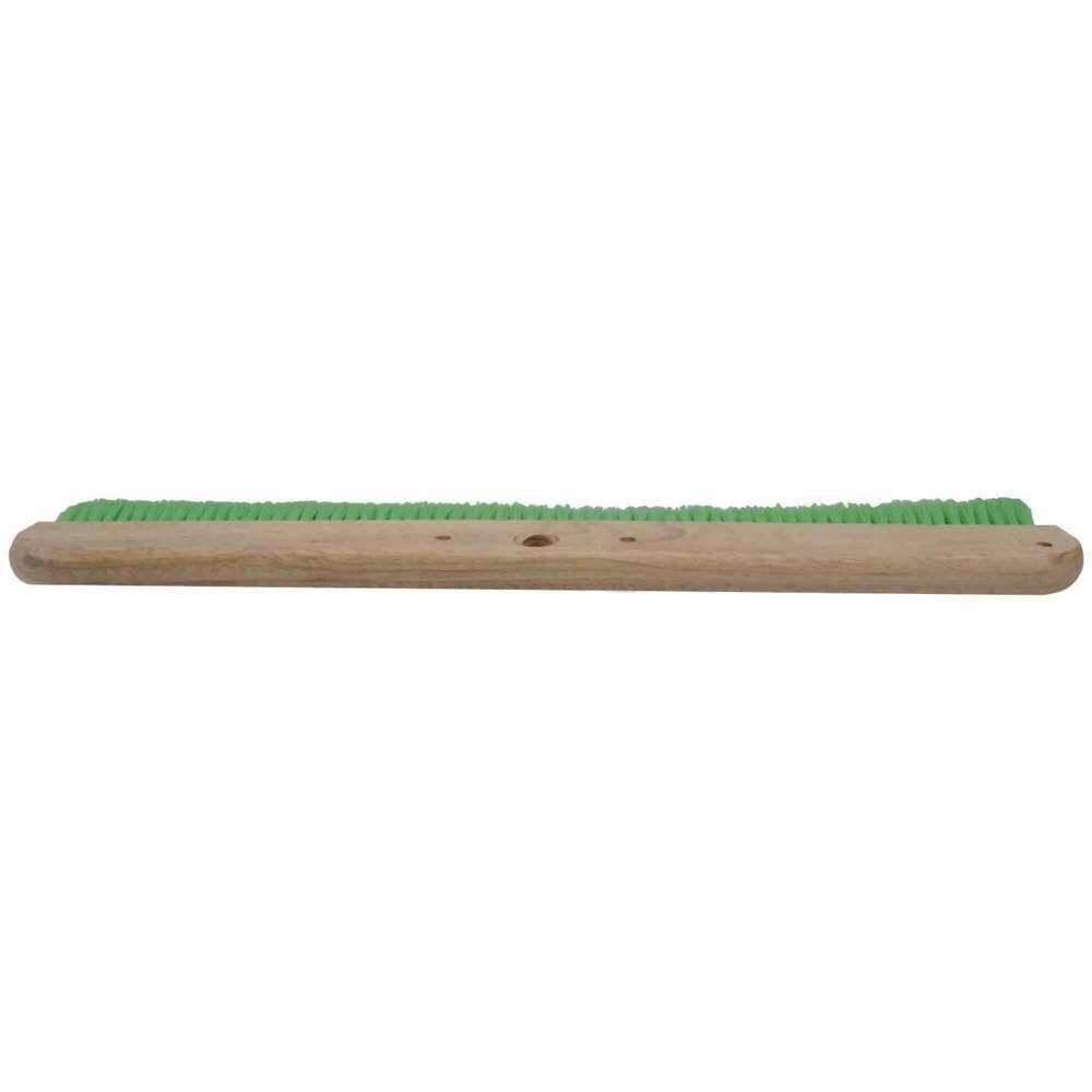 MarshallTown 6560 24" Green Nylon Wood Backed Concrete Broom for Light Texture Finish - 5