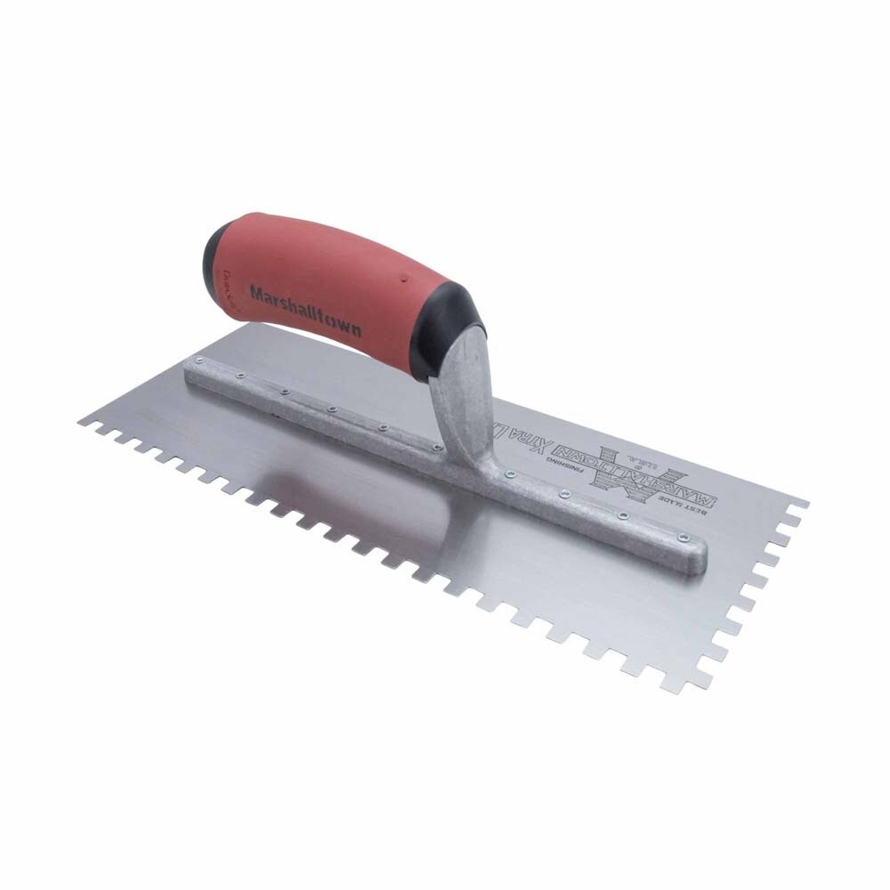 MarshallTown 702SD 1/4 in. x 1/4 in. x 1/4 in. Square Notch Trowel with DuraSoft Handle