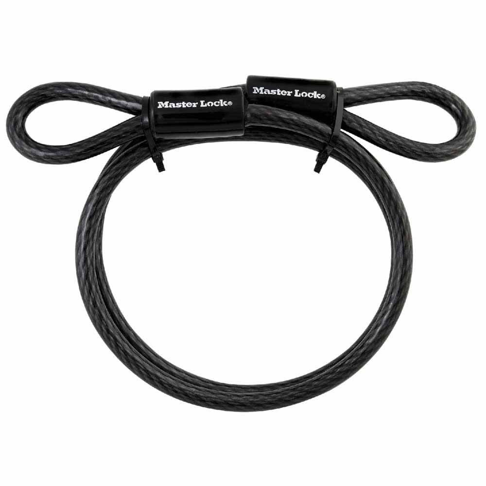 Master Lock 85DPF Looped-End Braided Steel Cable 4 ft x 3/8 in for Securing Large Items