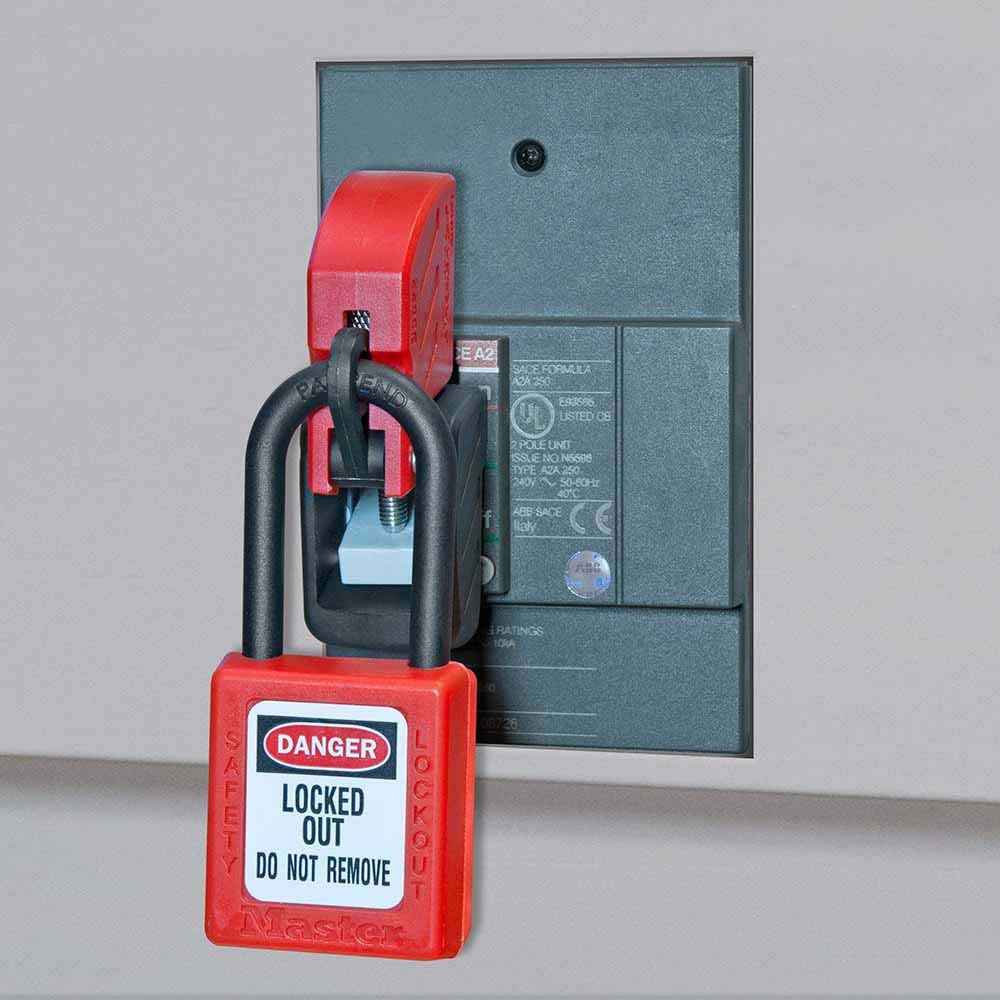 Master Lock S3822 Grip Tight Plus Circuit Breaker Lockout Device for Molded Case Circuit Breakers 480/600 V