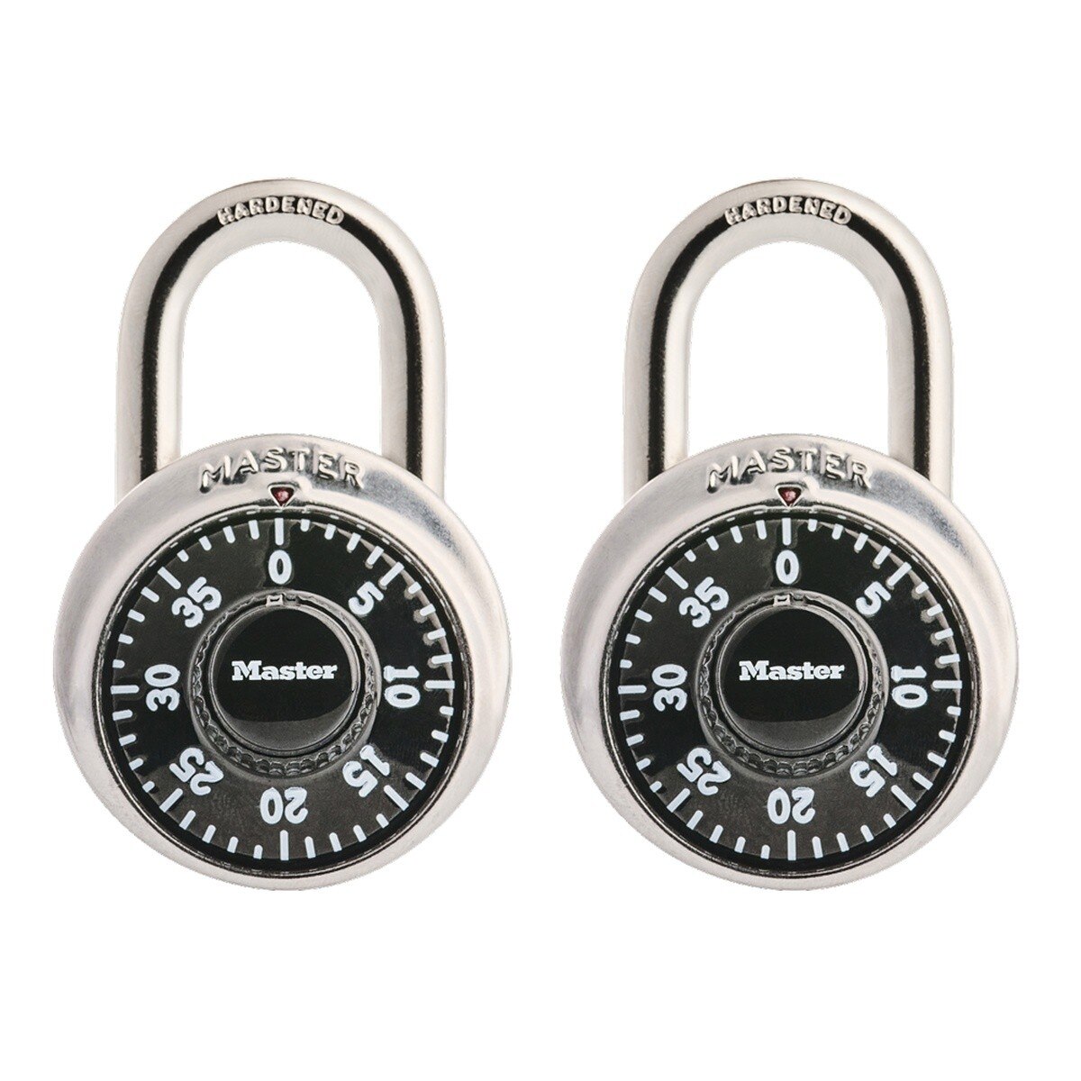 MasterLock 1500T 1-7/8" Wide Combination Dial Padlock (2 Pack)