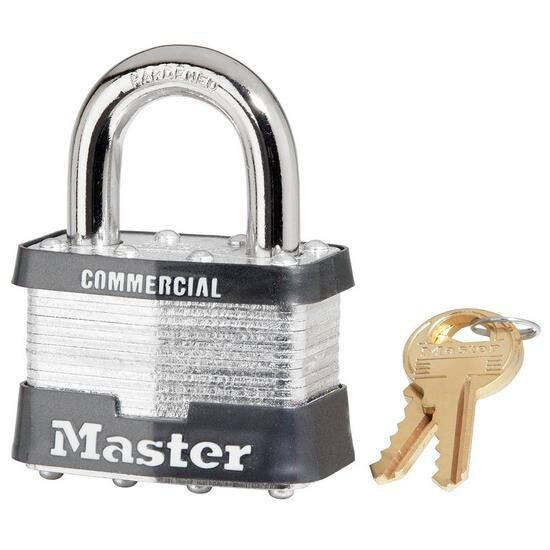 MasterLock 5KAW1RSV Keyed Alike Laminated Steel Padlock for Industrial Security, Reserved Enclos Key Code 6H74