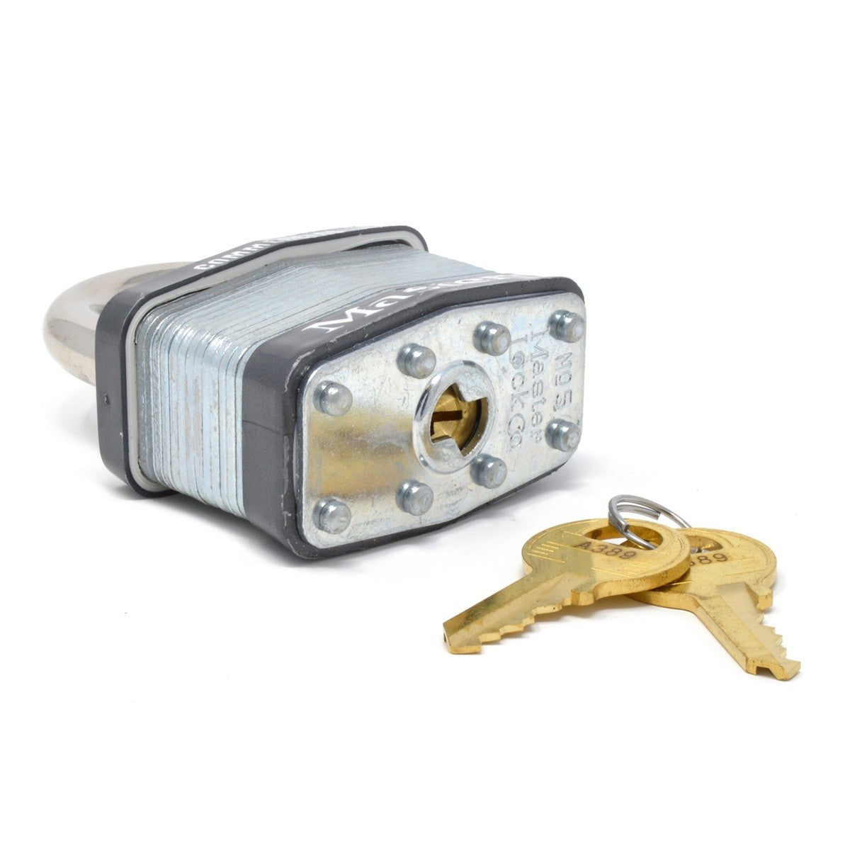 MasterLock 5KAA376 2 in Laminated Steel Padlock Keyed Alike with 2 Keys (1 Pack) - 3