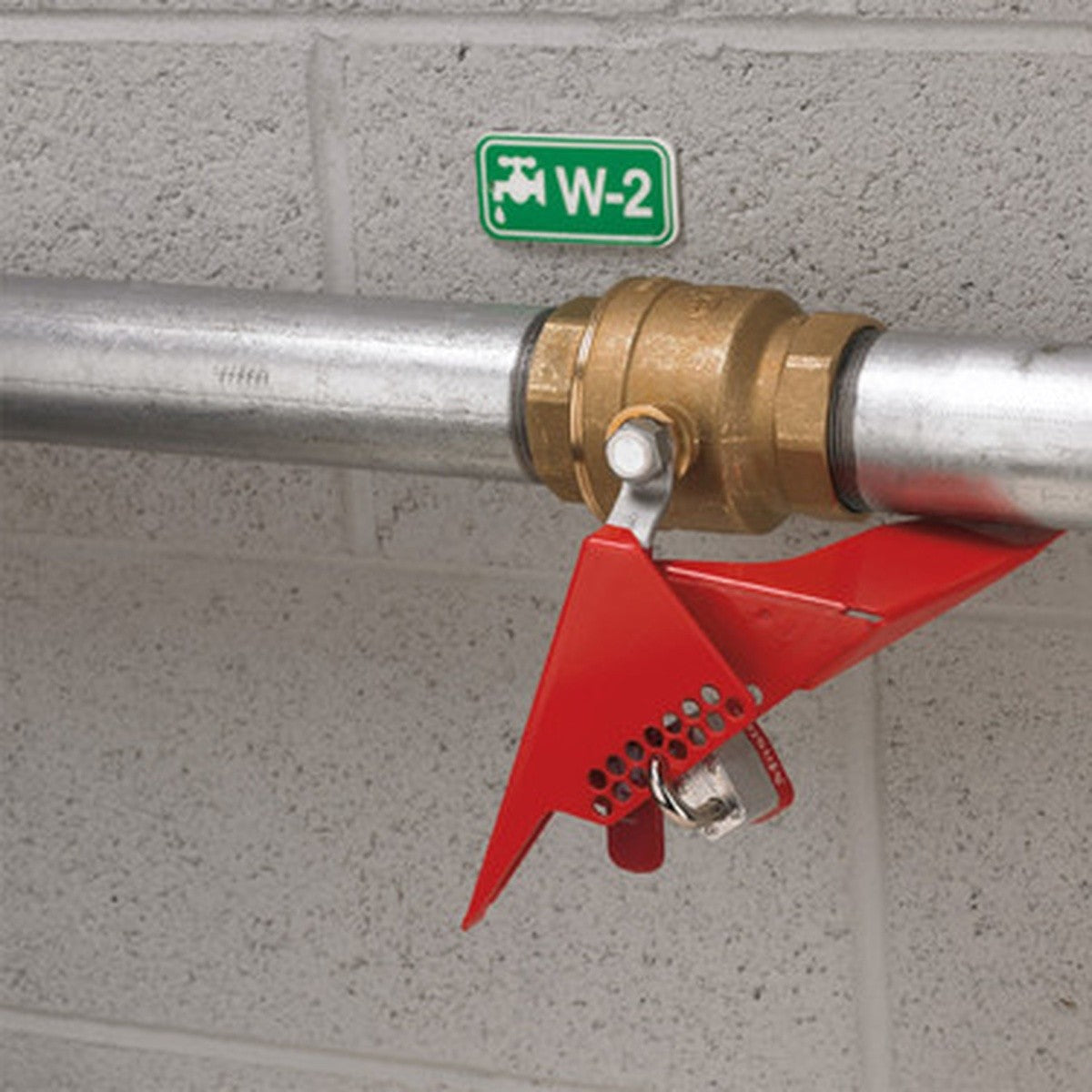 MasterLock S3477 1/4 Turn Ball Valve Lockout for 1-1/4 in. to 3 in. Diameter Valves - 2