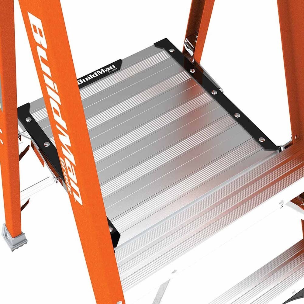 Metal Tech E-PSFB2T1A 2' Safespace Platform Fiberglass Step Ladder - 3