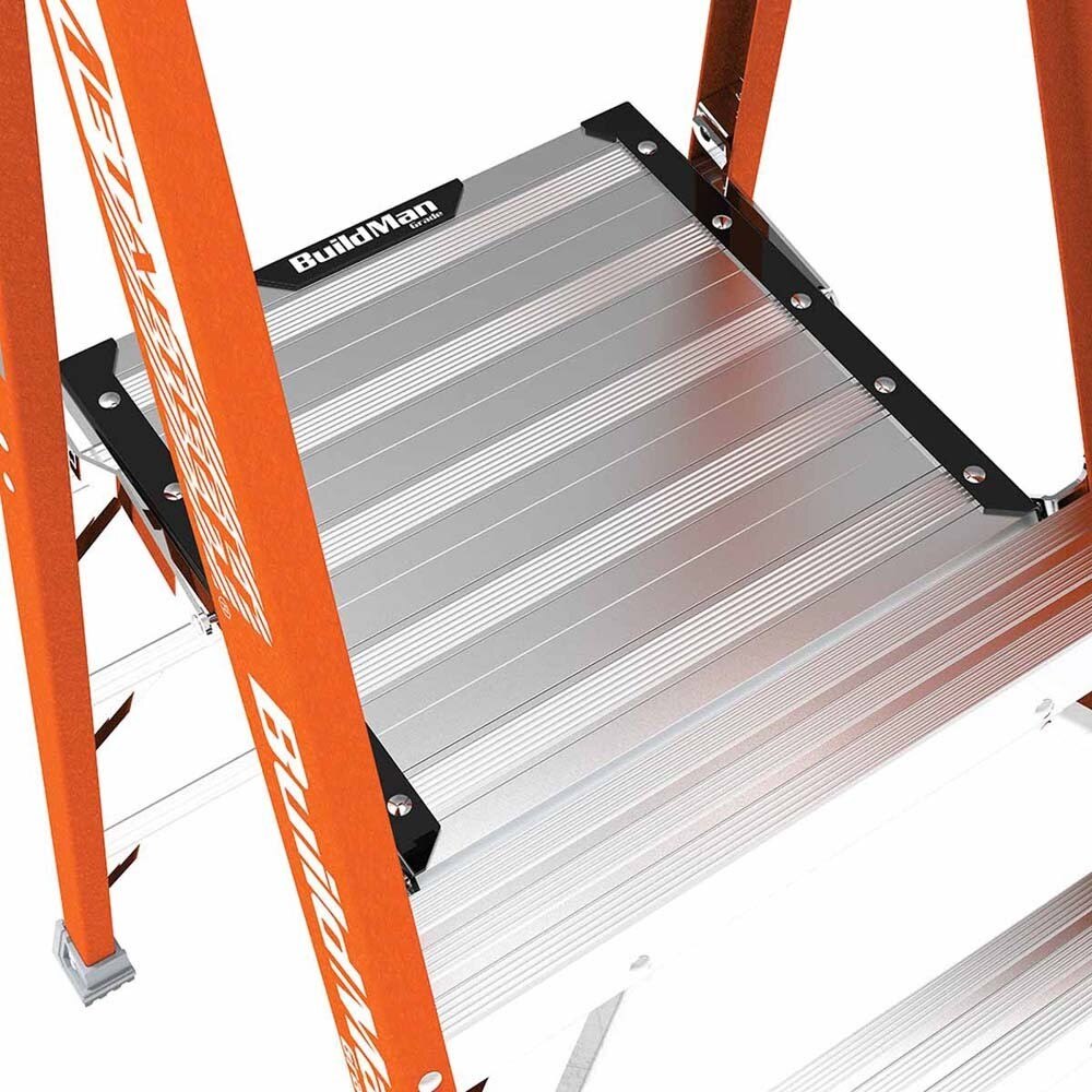Metal Tech E-PSFB3T1A 3' Safespace Platform Fiberglass Step Ladder - 5