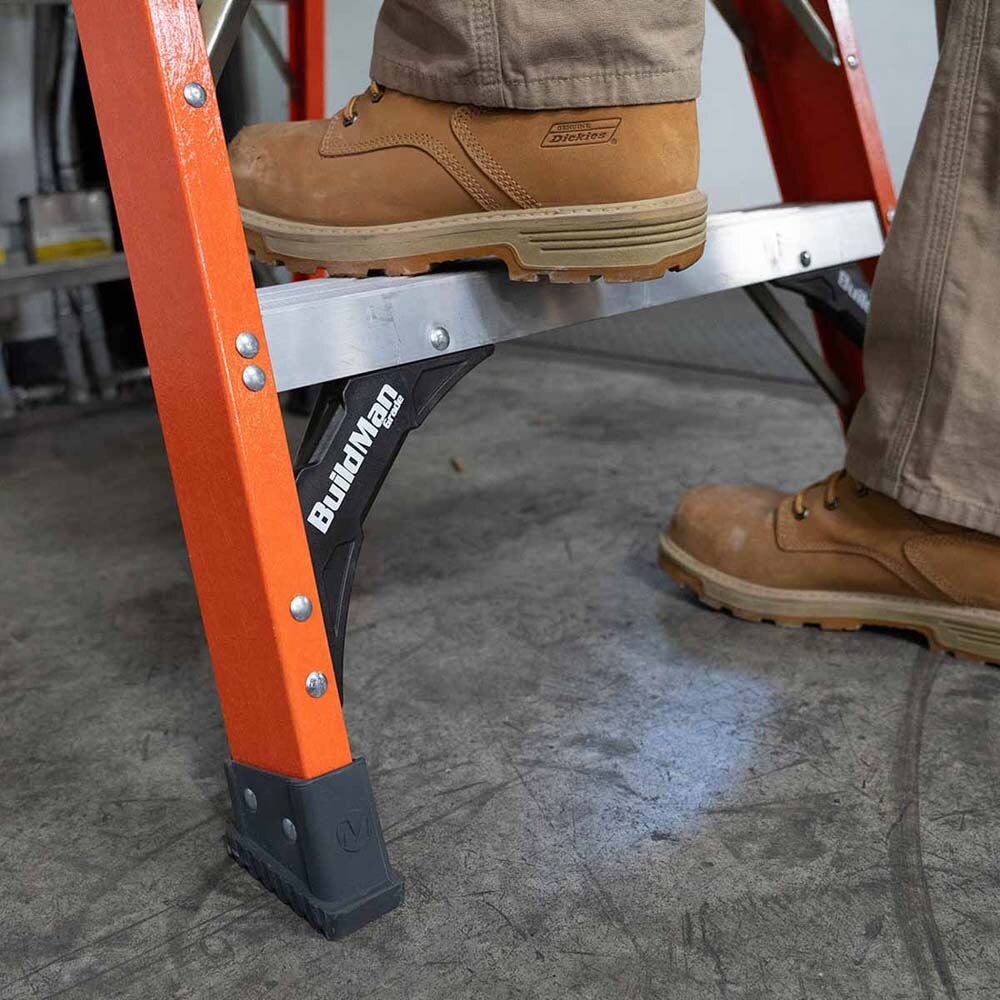 Metal Tech E-PSFB3T1A 3' Safespace Platform Fiberglass Step Ladder - 9