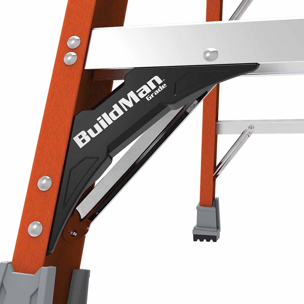 Metal Tech E-PSFB4T1A 4' Safespace Platform Fiberglass Step Ladder - 7