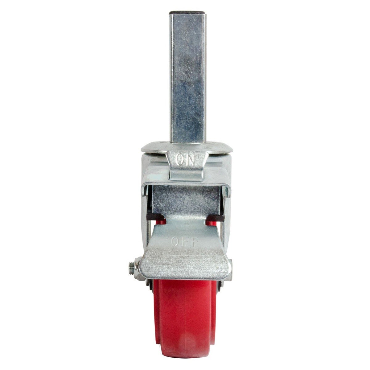 Metaltech I-C1CAS6DW 6" Caster with Square Stem Yellow and Grey with Locking Pin - 2