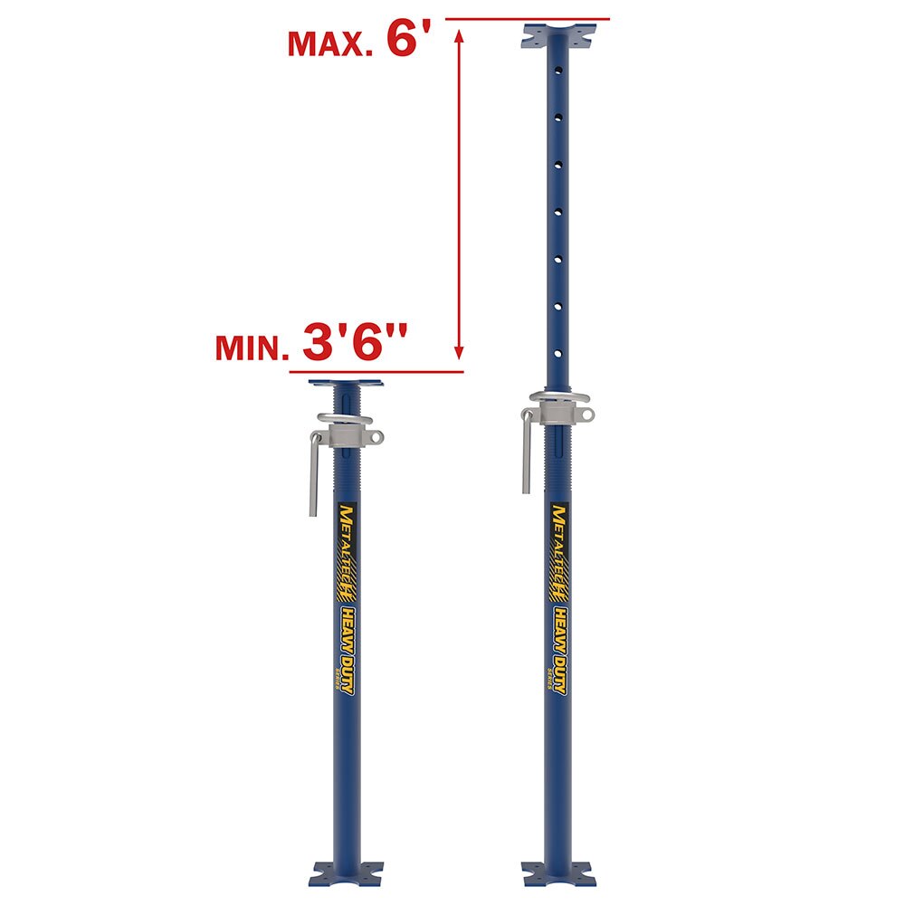 Metal Tech M-SHPH0 Heavy Duty Adjustable Shoring Post 3'6"-6'