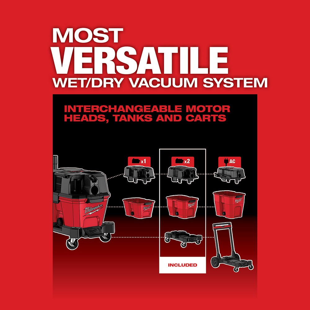 Milwaukee 0920-80 M18 FUEL 9 Gallon Dual-Battery Wet/Dry Vacuum, Bare Tool (Reconditioned) - 7