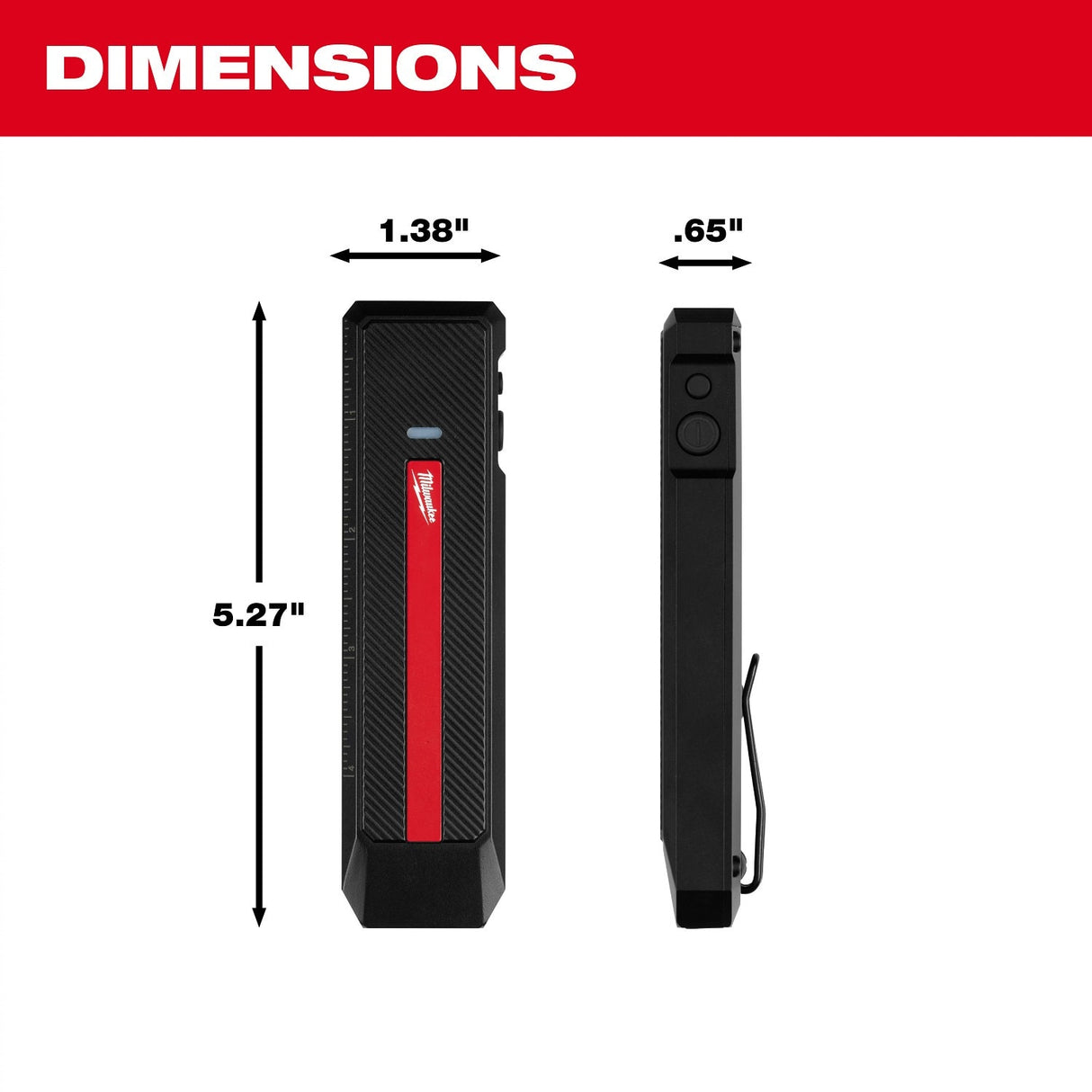 Milwaukee 2016R Rechargeable Flat Flashlight with Green Laser 1300 Lumens - 5