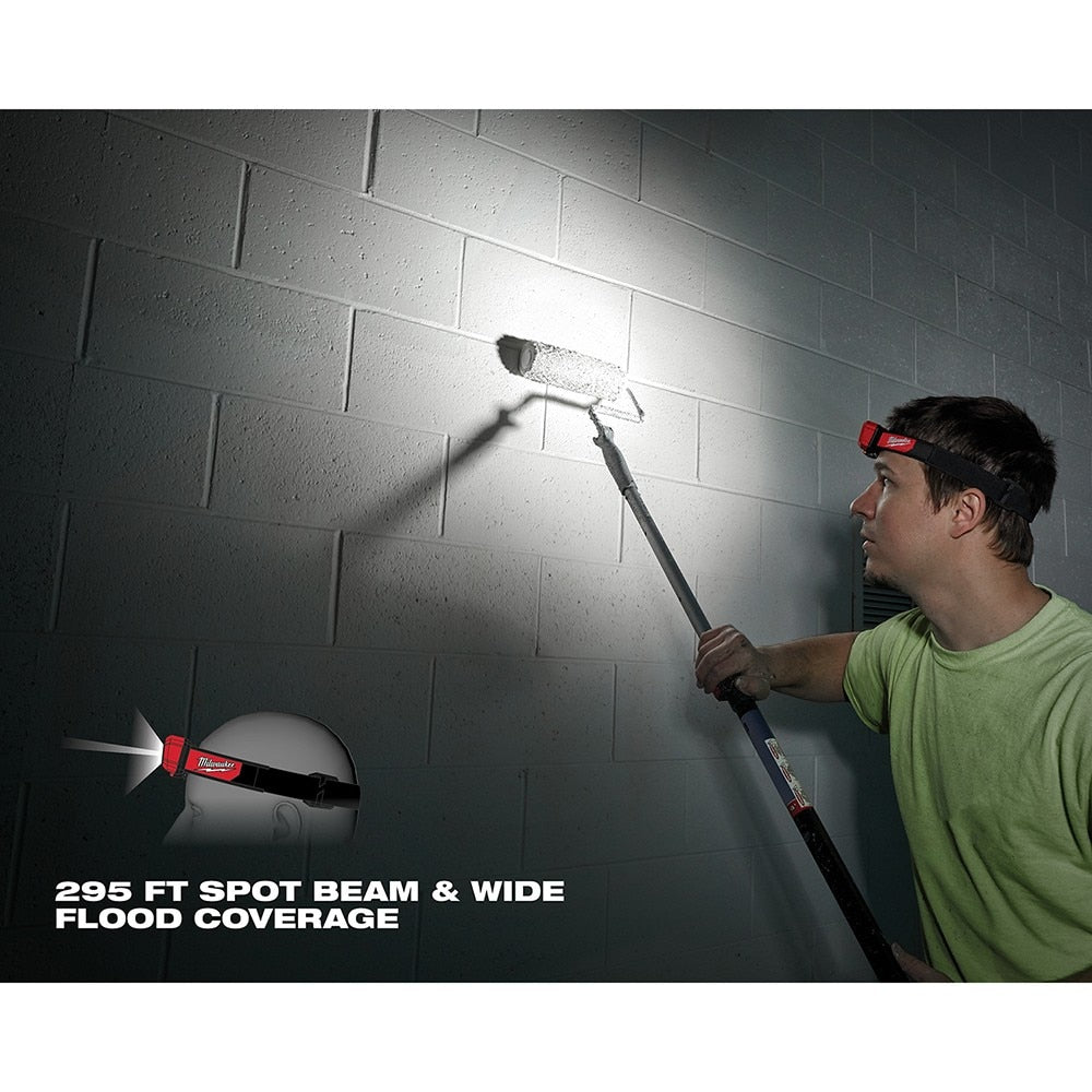 Milwaukee 2104 Spot/Flood Headlamp 450 Lumens 5-Modes (3-AAA Batteries Included) - 6