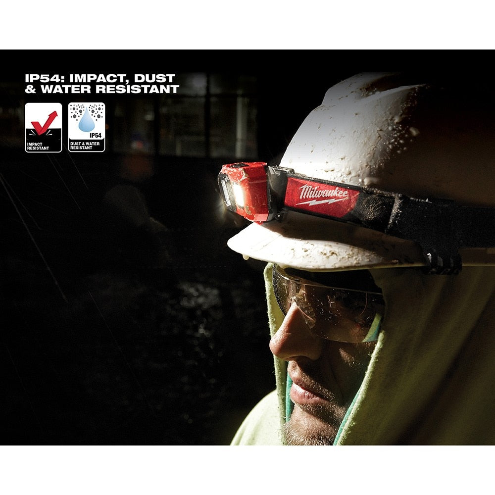 Milwaukee 2104 Spot/Flood Headlamp 450 Lumens 5-Modes (3-AAA Batteries Included) - 7