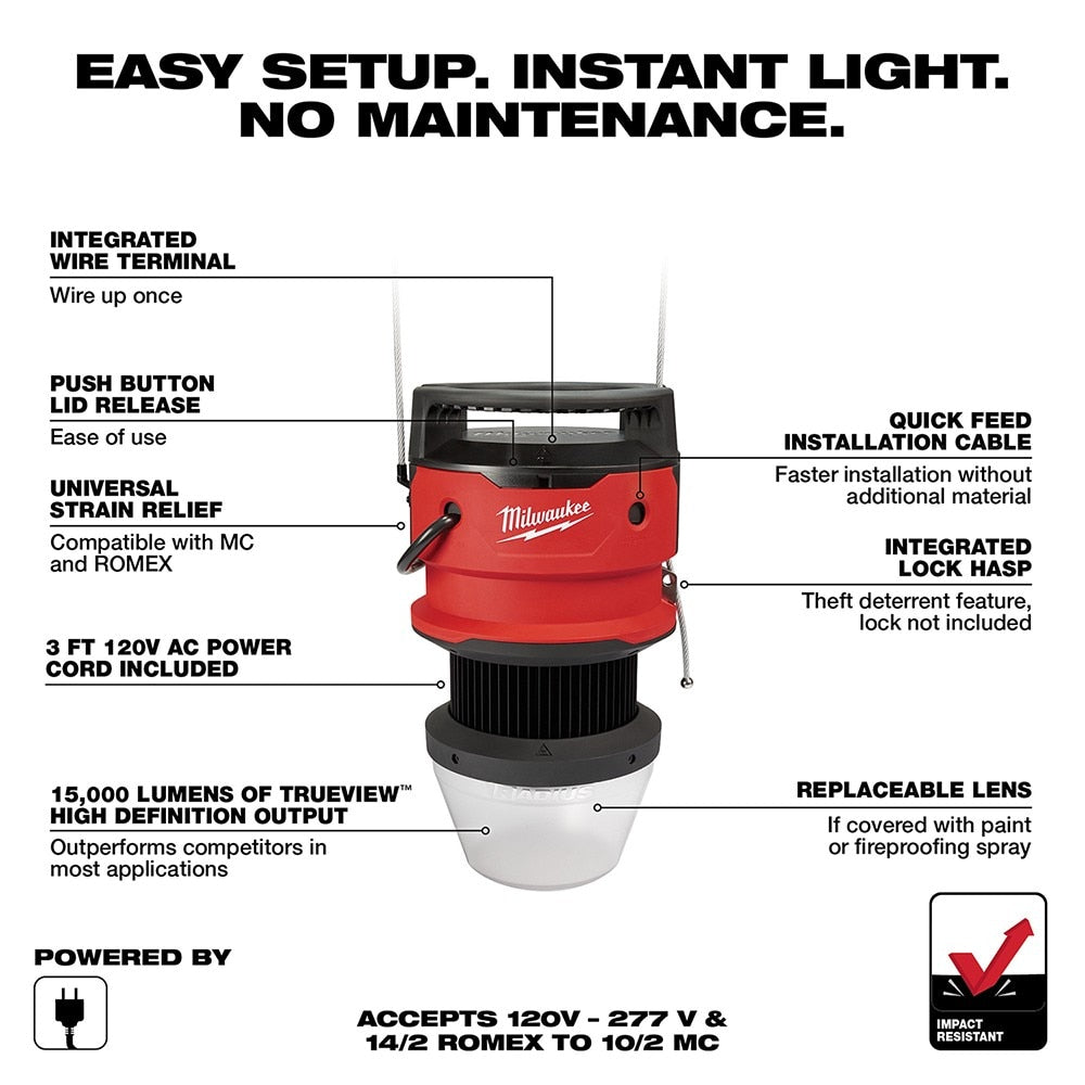 Milwaukee 2156-AC RADIUS LED 130w Temporary Site Light - 2